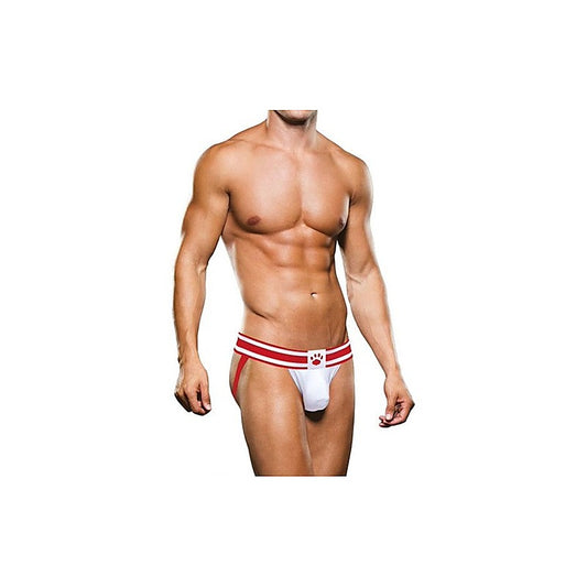 Mens Jock Strap White/Red by Prowler
