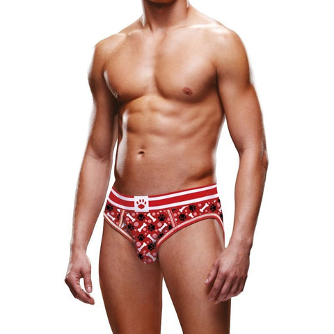 Red Paw Open Back Mens Brief Mens Underwear by Prowler