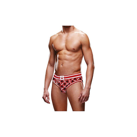 Red Paw Open Back Mens Brief by Prowler