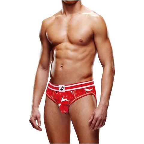 Reindeer Open Back Mens Brief by Prowler