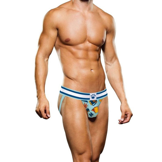 Autumn Blue and White Mens Jock Strap by Prowler