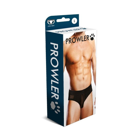 Mesh Open Back Mens Brief Black by Prowler