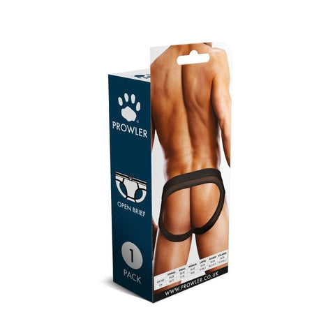 Mesh Open Back Mens Brief Black by Prowler