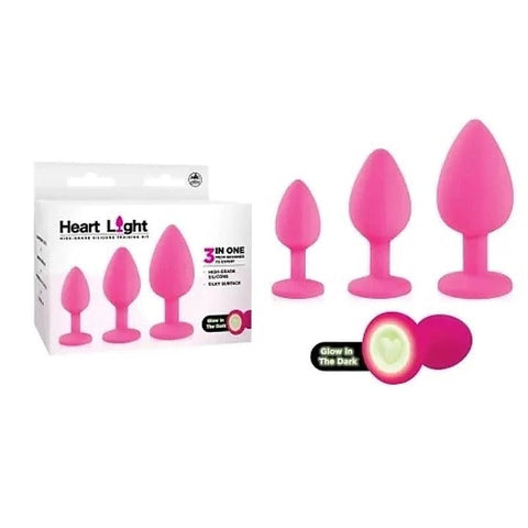 Heart Light Silicone Anal Training Kit by NANMA Corporation
