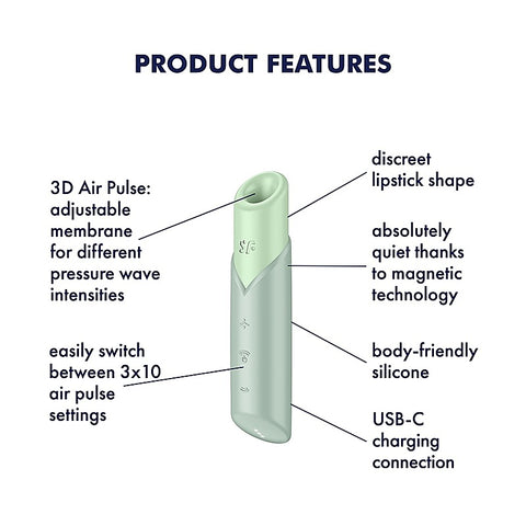 Naughty Kiss Rechargeable Air Pulse Clitoral Massager