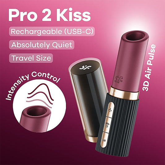 Pro 2 Kiss Usb Rechargeable Clitoral Massager By Satisfyer