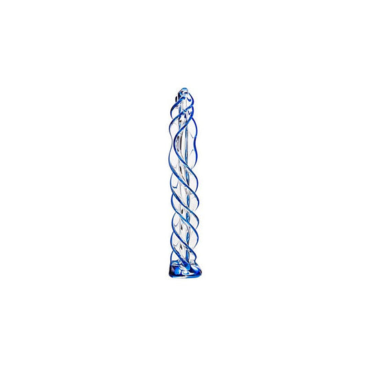 Sexus Blue Helix Glass Dildo by ToyFa