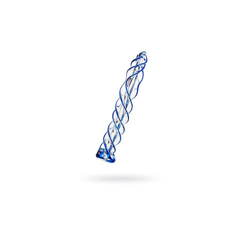 Sexus Blue Helix Glass Dildo by ToyFa