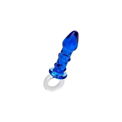 Sexus Glass Butt Plug 16cm Navy Blue by ToyFa