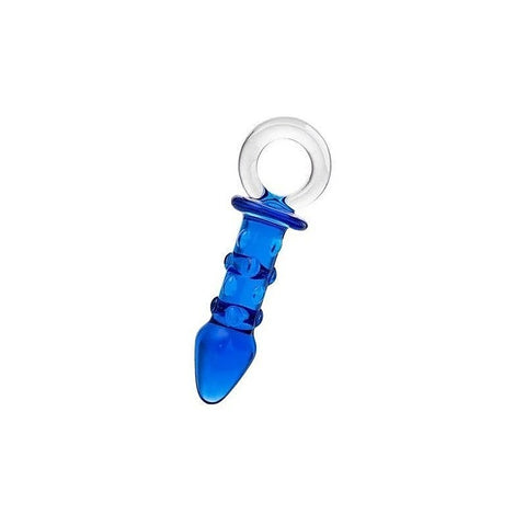 Sexus Glass Butt Plug 16cm Navy Blue by ToyFa