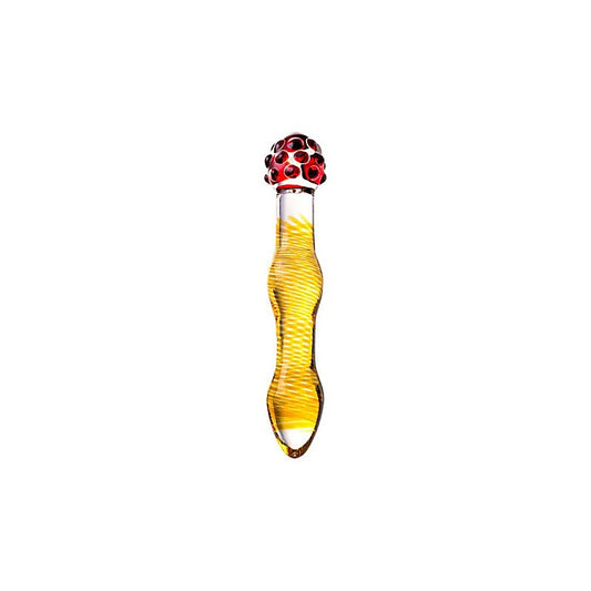 Sexus Glass Dildo 20.5cm Yellow & Red by ToyFa