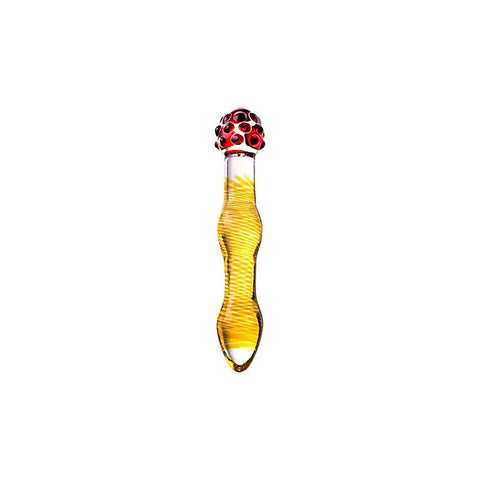 Sexus Glass Dildo 20.5cm Yellow & Red by ToyFa