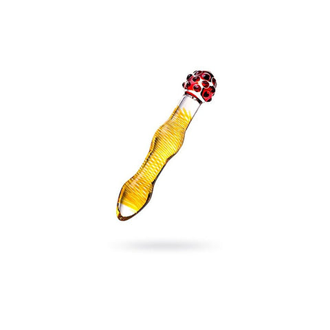 Sexus Glass Dildo 20.5cm Yellow & Red by ToyFa