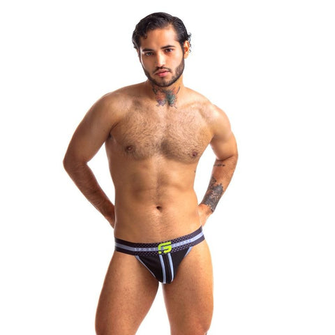 Jersey Black Mens Jock Strap by Sport Fucker