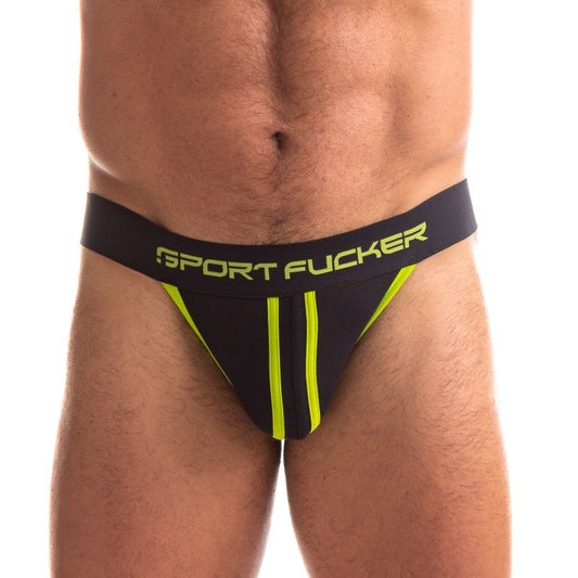 Jersey Black Green Mens Jock Strap by Sport Fucker