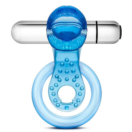 Stay Hard 10 Function Vibrating Tongue Cock Ring