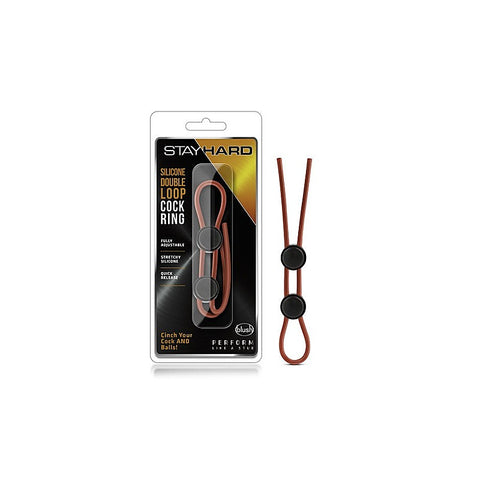 Stay Hard Silicone Double Loop Lasso Style Cock Ring