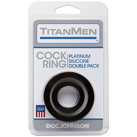 Stretchy Silicone Cock Rings Double Pack by Doc Johnson