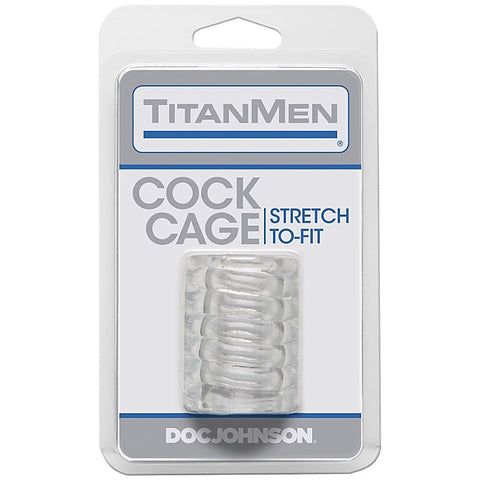 Titanmen Ribbed Textured Stretchy Cock Cage by Doc Johnson