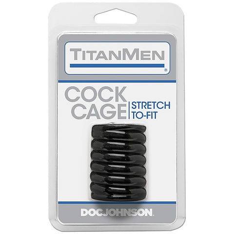Titanmen Ribbed Textured Stretchy Cock Cage by Doc Johnson
