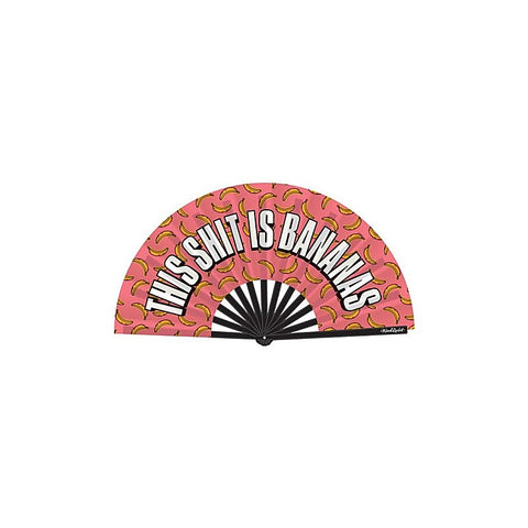 This Shit Is Bananas Folding Fan by Wood Rocket