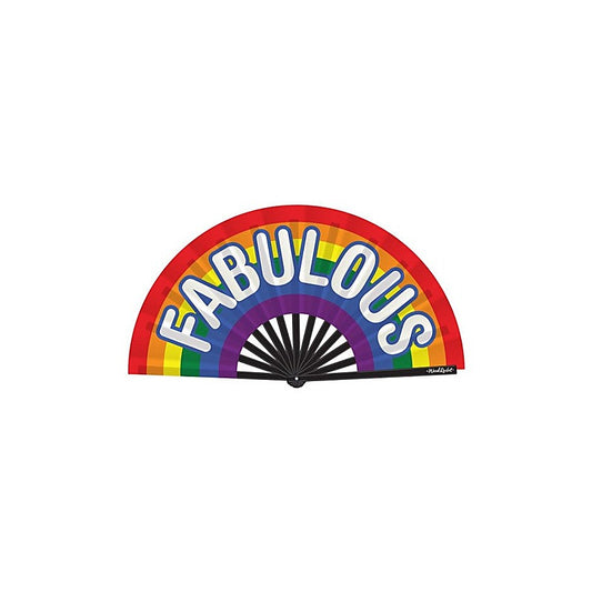 Rainbow Inspired Design Fabulous Folding Fan by Wood Rocket