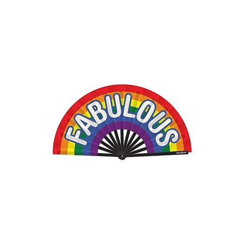 Rainbow Inspired Design Fabulous Folding Fan by Wood Rocket