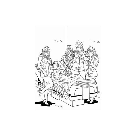XXX Nurses Adult Coloring Book by Wood Rocket