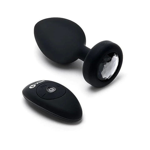 Vibrating Jewel Butt Plug XXL Black by B-Vibe