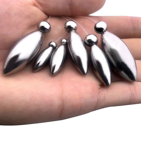 Oval Bullet Urethral Sound with Pull Ring by BDStyle