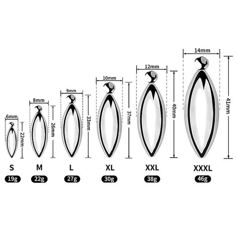 Oval Bullet Urethral Sound with Pull Ring by BDStyle