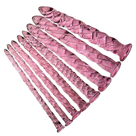 Threaded Pink Glass Mens Urethral Plug by BDStyle