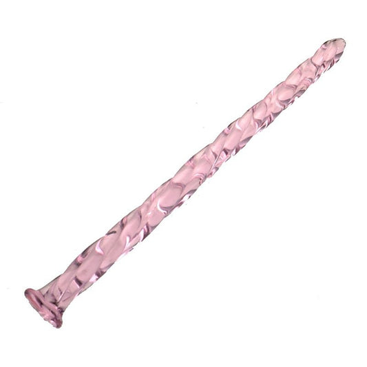 Threaded Pink Glass Mens Urethral Plug by BDStyle