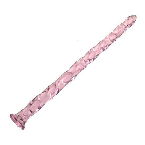 Threaded Pink Glass Mens Urethral Plug by BDStyle