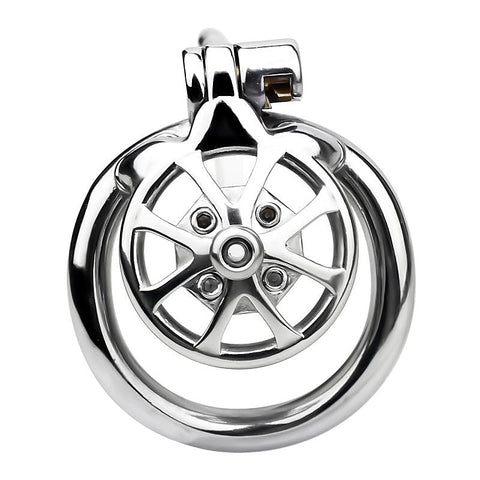 Spike Chastity Cage with Silicone Urethral Catheter