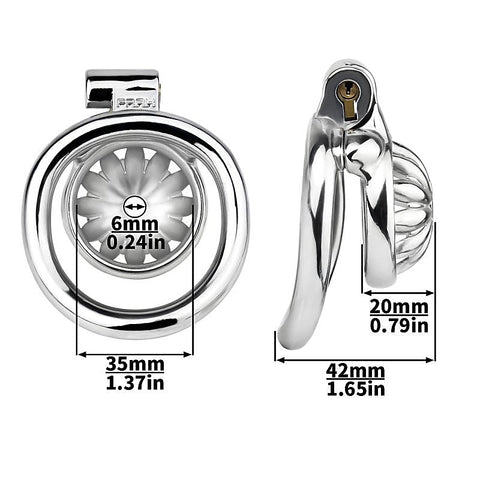 Sunflower Shape Steel Male Chastity Cage by BDStyle