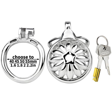 Sunflower Shape Steel Male Chastity Cage by BDStyle