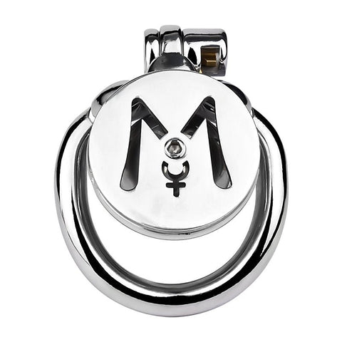 M Flat Metal Male Chastity Device Inverted by BDStyle