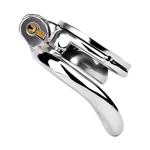 M Flat Metal Male Chastity Device Inverted by BDStyle