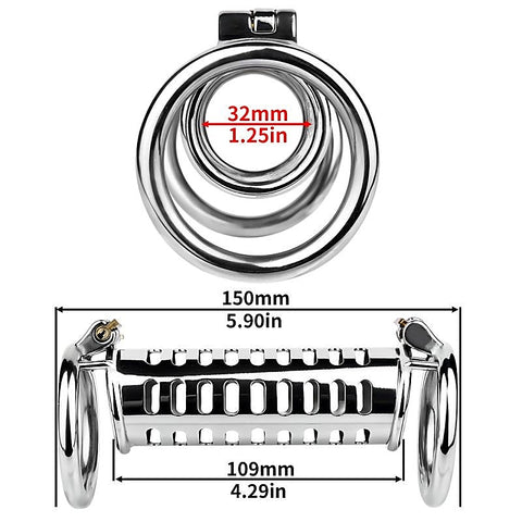 Metal Double Ended Chastity Cage by BDStyle