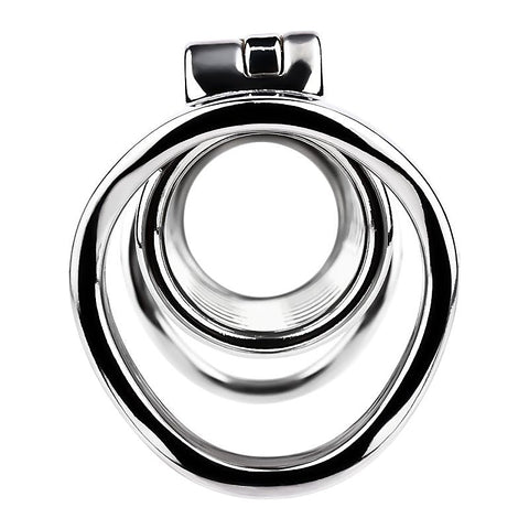 Metal Double Ended Chastity Cage Bent Ring by BDStyle