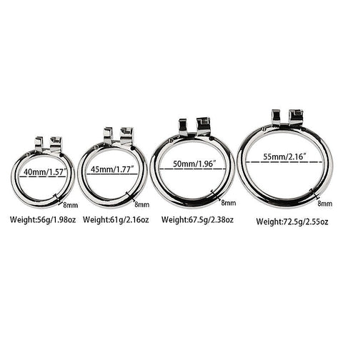 Chastity Opening Cage With Chastity Lock Bent Ring
