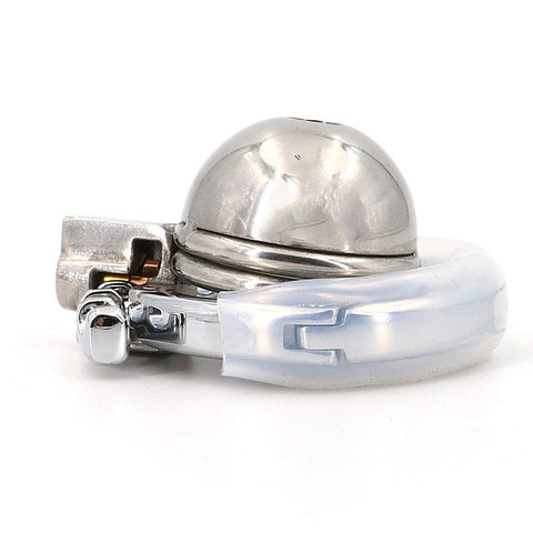 Round Lid Gear Ring Metal Male Chastity Cage by BDStyle
