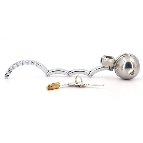 Round Lid Gear Ring Metal Male Chastity Cage by BDStyle