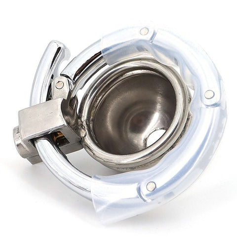 Round Lid Gear Ring Metal Male Chastity Cage by BDStyle