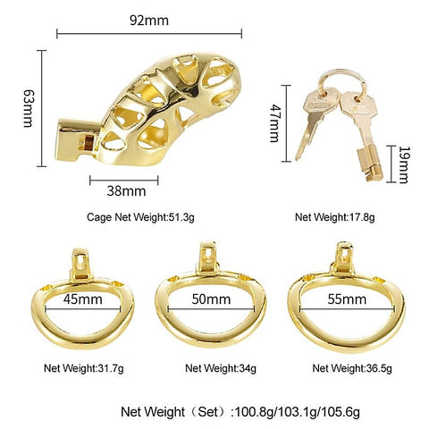Gold Chastity Cage by BDStyle