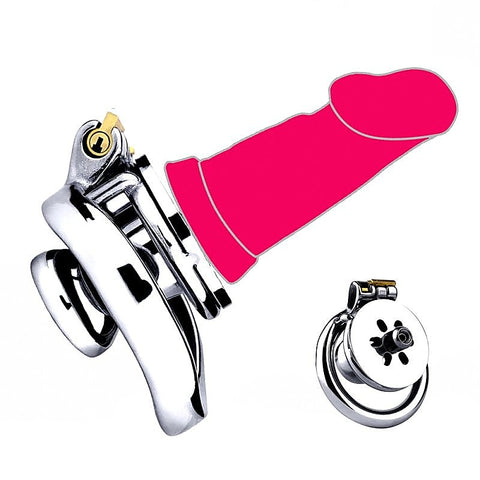 Stainless Steel & Silicone Male Chastity Bird Cage