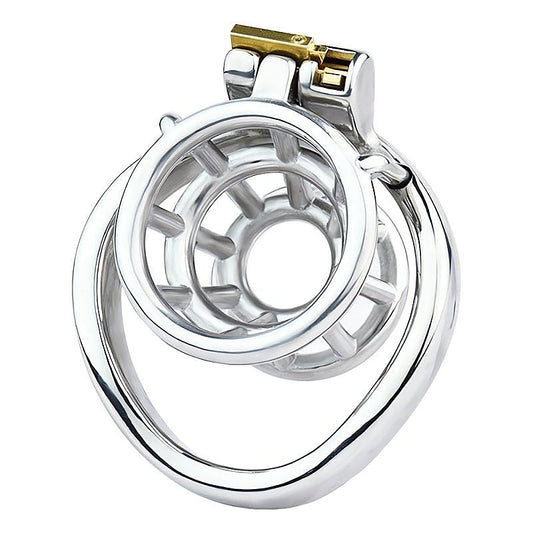 Stuck In Chastity Cock Cage With Bent Ring by BDStyle