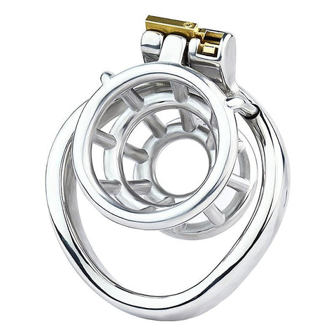 Stuck In Chastity Cock Cage With Bent Ring by BDStyle