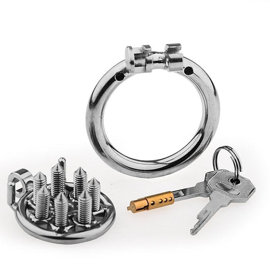 Spikes Flat Male Chastity Cock Cage by BDStyle